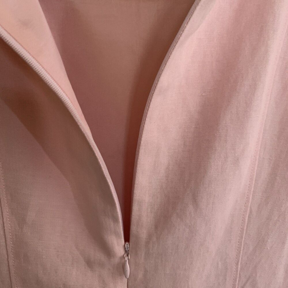 Ann Taylor Loft Dress Size 0 Lined Pink Sleeveless Invisible Zipper - Picture 9 of 15